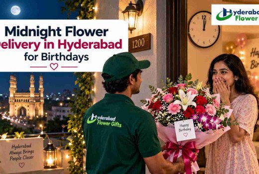 Midnight Flower Delivery in Hyderabad for Birthdays & Anniversaries