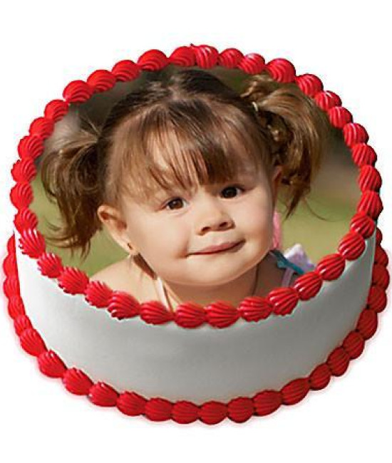 Vanilla Photo Cake One Kg Vanilla Photo Cake One Kg