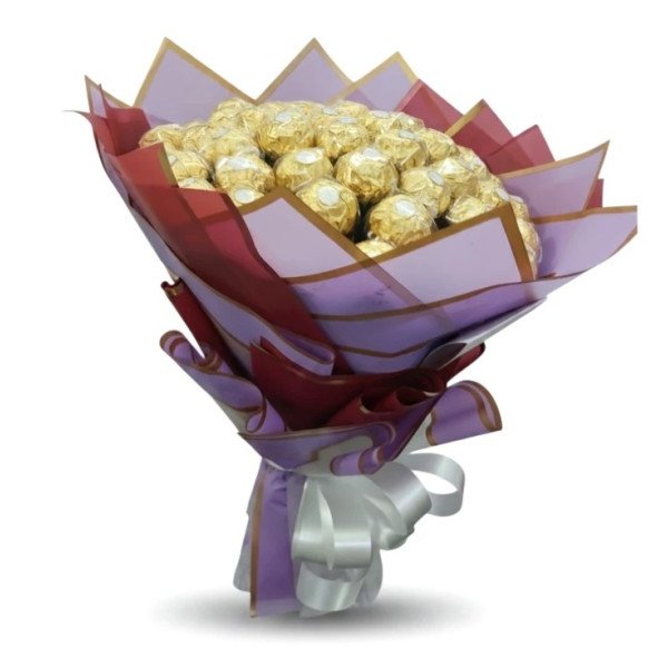 Golden Delight – 48 Ferrero Rocher Chocolate Bouquet