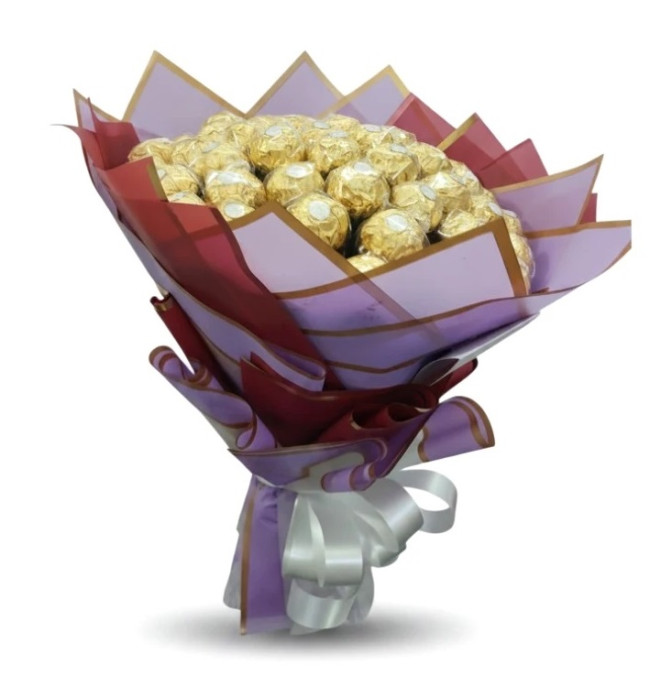 Golden Delight – 48 Ferrero Rocher Chocolate Bouquet