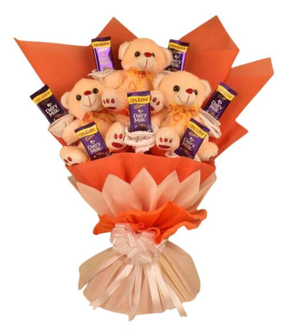 Cute Teddy Bouquet Cute Teddy Bouquet