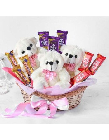 Teddy Choco Basket