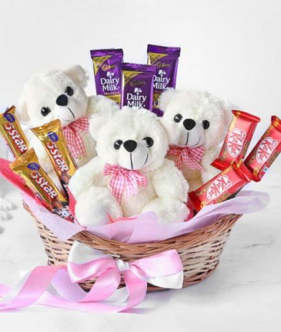 Teddy Choco Basket