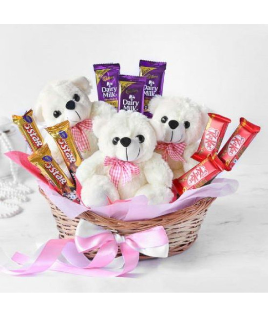 Teddy Choco Basket