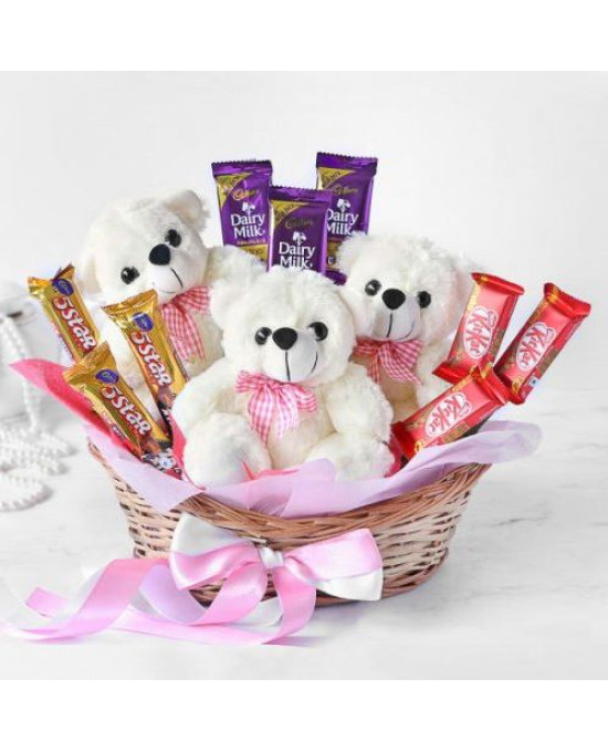 Teddy Choco Basket
