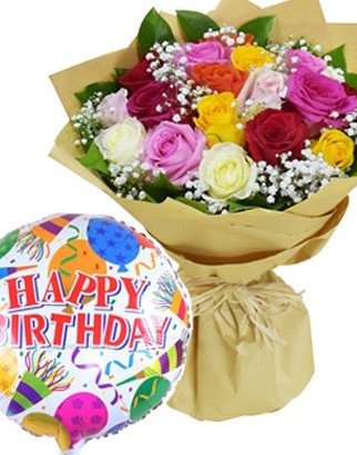 Mix Roses n Balloon Combo