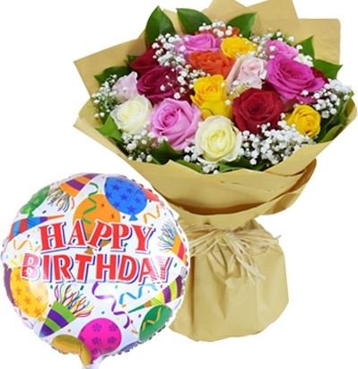 Mix Roses n Balloon Combo