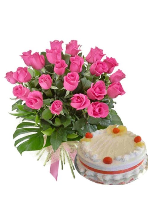 Pink Roses n Pineapple Twist