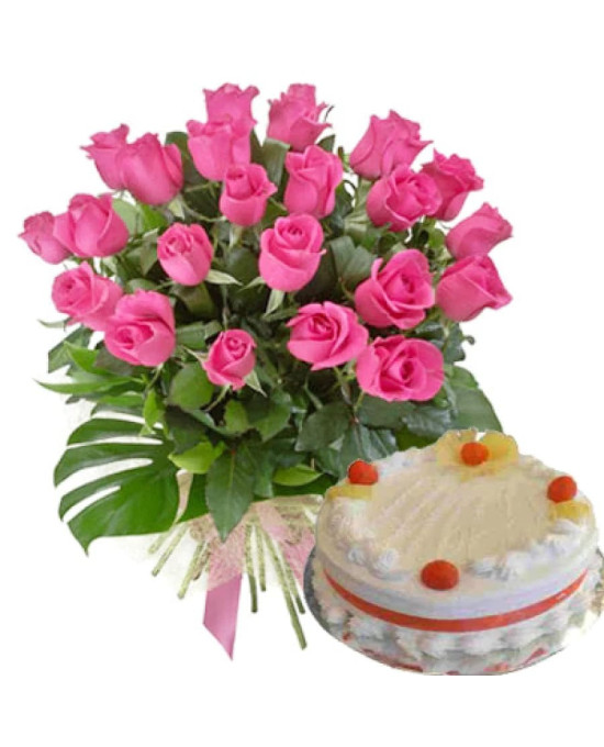 Pink Roses n Pineapple Twist