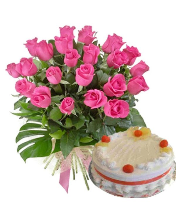 Pink Roses n Pineapple Twist