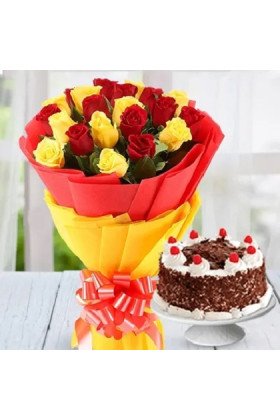 20 Mix Roses with Cake