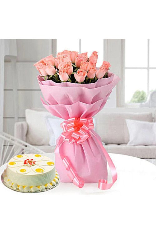 Pink Roses n Butterscotch Combo