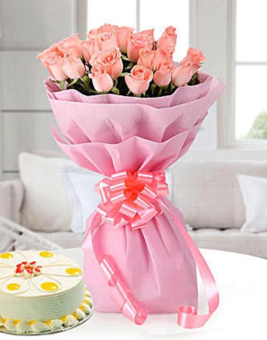 Pink Roses n Butterscotch Combo
