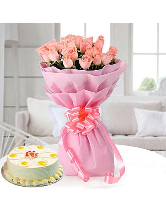 Pink Roses n Butterscotch Combo