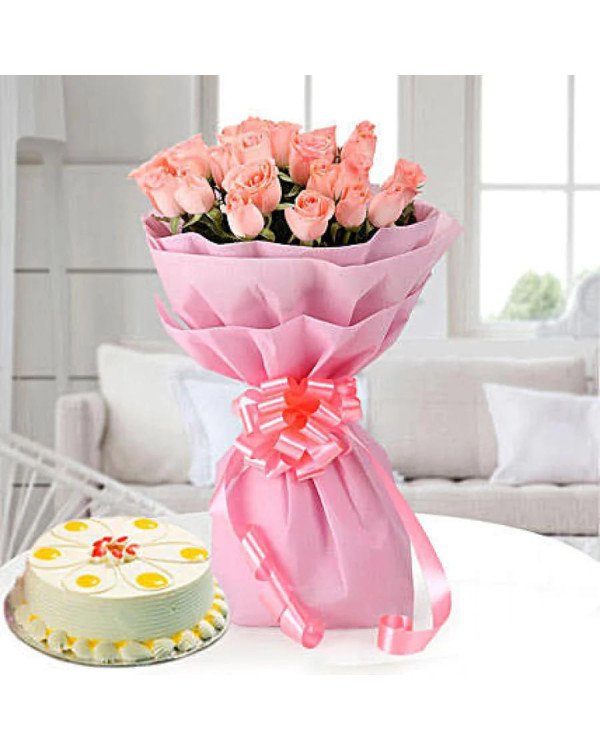 Pink Roses n Butterscotch Combo