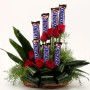 Snickers n Roses Basket