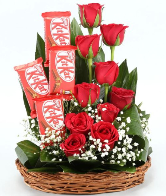 Kitkat n Red Roses Basket Kitkat n Red Roses Basket