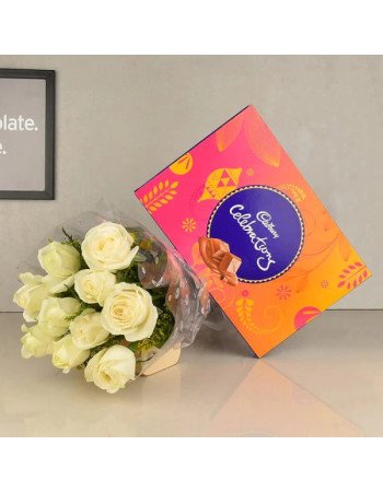 White Roses n Celebration Combo