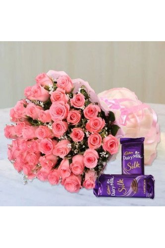 Baby Pink Roses n Silk
