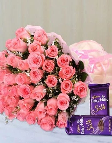 Baby Pink Roses n Silk