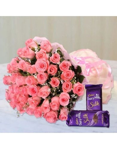 Baby Pink Roses n Silk