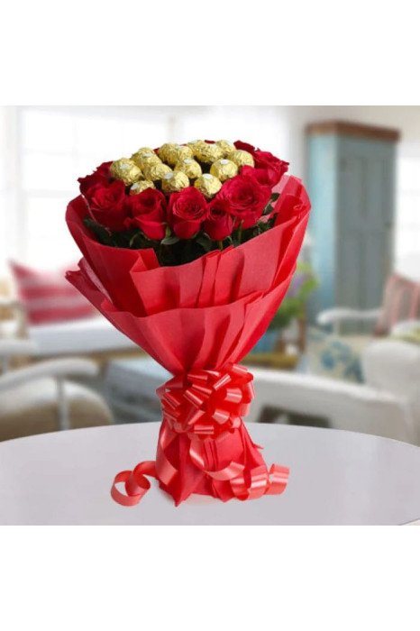 Red Roses n Ferrero Rocher Bouquet