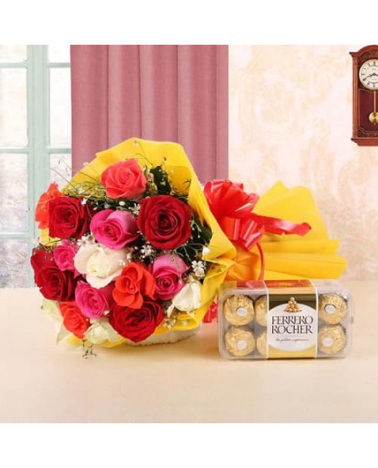 Mix Roses n Ferrero Rocher Combo