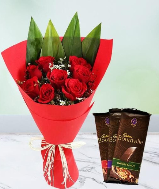 Red Roses n-Cadbury-Bournville Combo Red Roses n-Cadbury-Bournville Combo