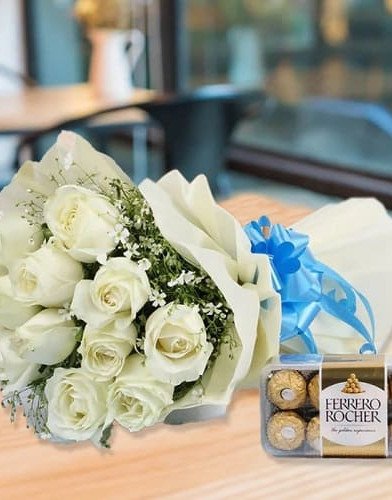 White Roses n Ferrero Rocher Combo