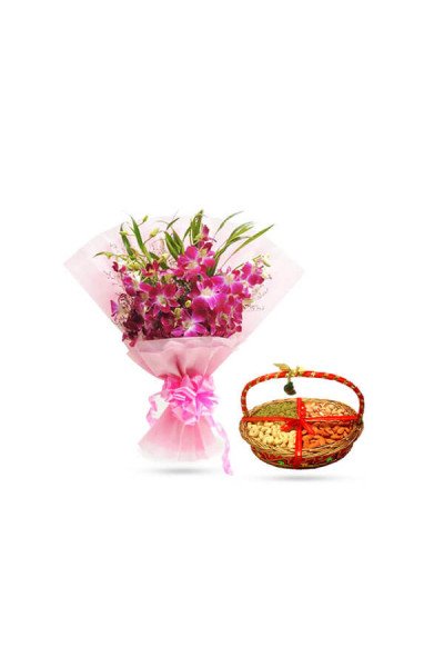 Orchids n Dry Fruits Combo
