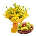 Flowers with Fresh Fruits Combos