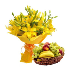 Flowers and Fresh Fruits Combos