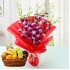 Orchids n Fresh Fruits Combo