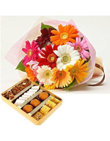 Mix Gerberas n Sweets Combo