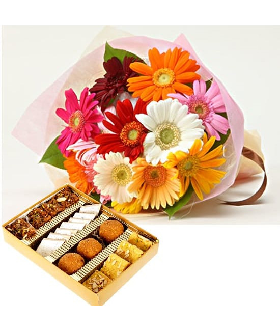 Mix Gerberas n Sweets Combo