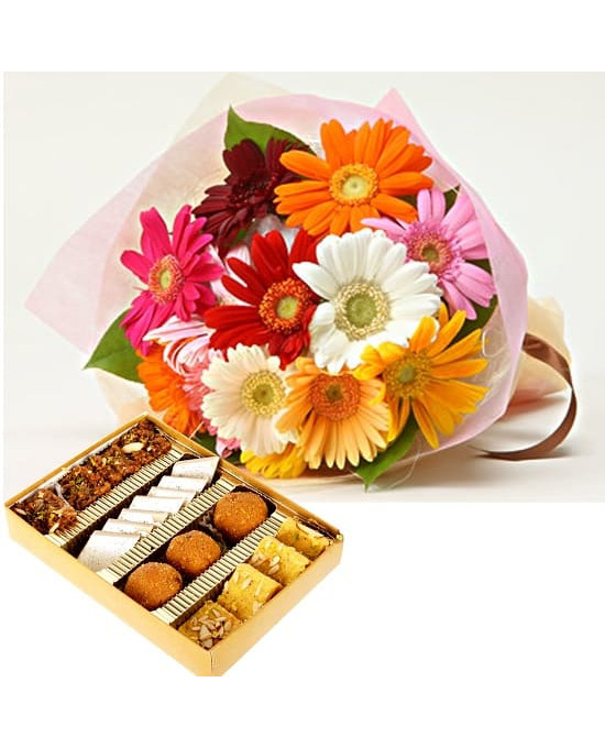 Mix Gerberas n Sweets Combo