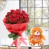 20 Red Roses n Teddy