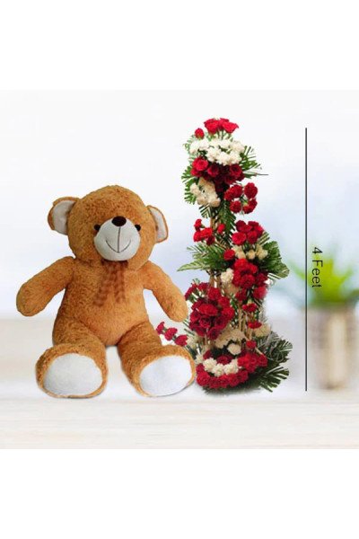 Tall Arrangement with Big Teddy