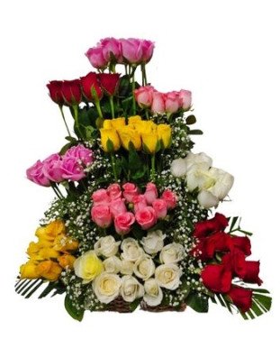 Mix Flowers Tall Arrangement