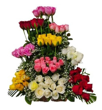 Mix Flowers Tall Arrangement