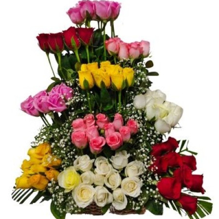 Mix Flowers Tall Arrangement