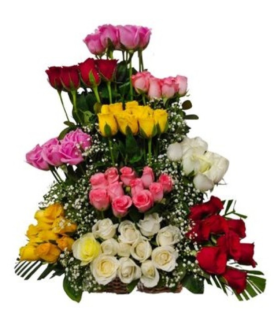 Mix Flowers Tall Arrangement