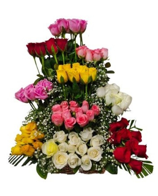 Mix Flowers Tall Arrangement