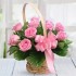 Baby Pink Roses in a Basket