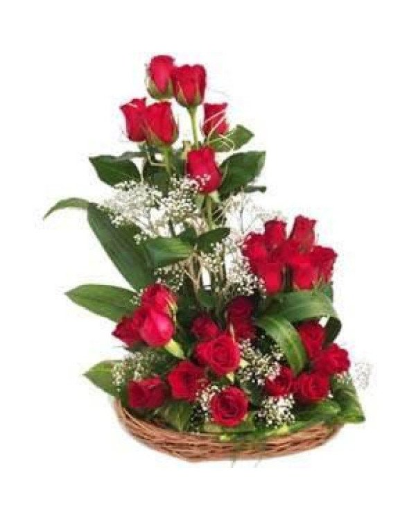 25 Roses basket