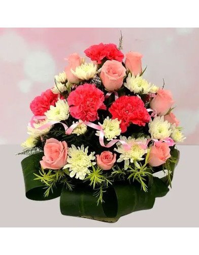 Artful Basket of Fairy Tale Flower Affair