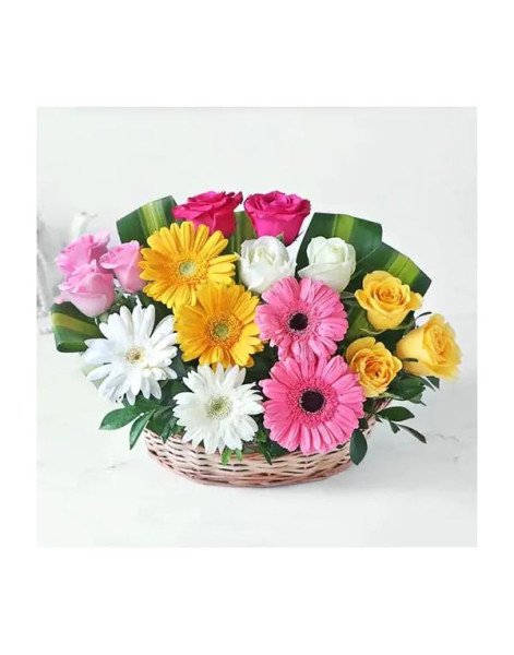 Beautiful Gerbera and Roses Flowers