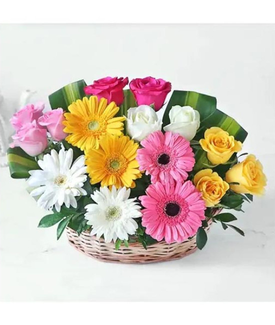 Beautiful Gerbera and Roses Flowers Beautiful Gerbera and Roses Flowers