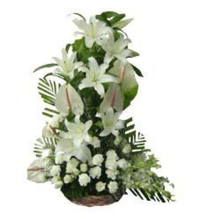Exotic White Flowers Arrangement