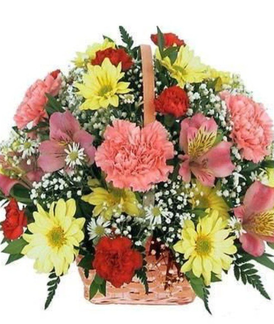 Mixed Flowers Basket Mixed Flowers Basket